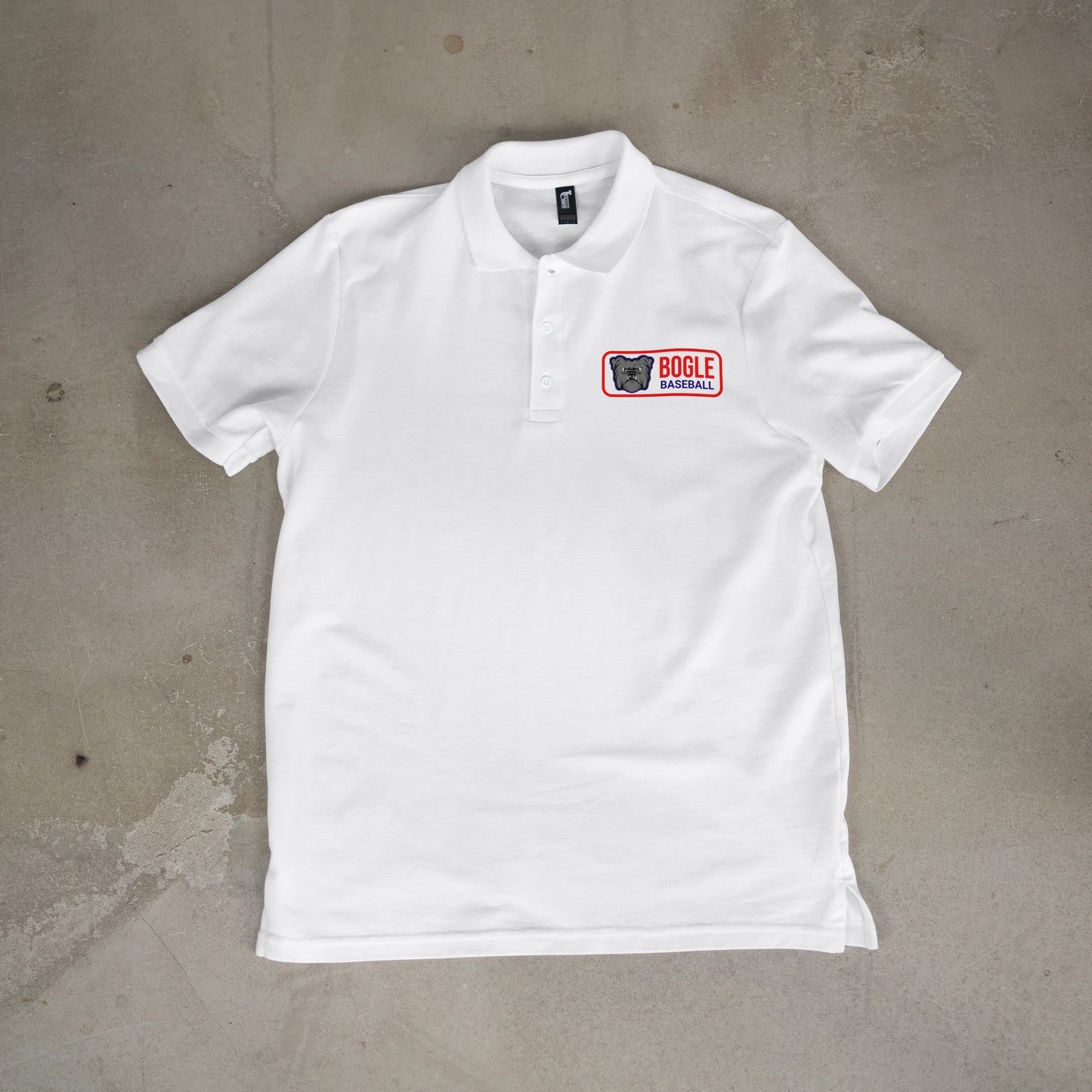 BULLDOG BASEBALL - SHORT SLEEVE POLO EMBROIDERED LOGO